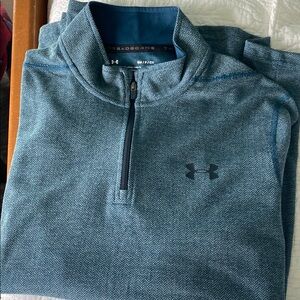 Under Armour Blue/Gray Long Sleeve Tee Moisture-Wicking Athletic Wear